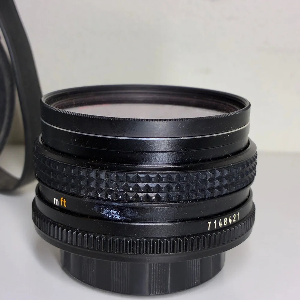 Konica Hexanon AR 40mm f1.8 Pancake Prime Lens AR Mount + HOYA Skylight Filter